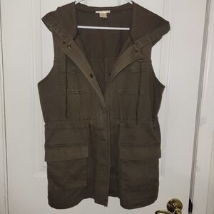 Matty M Olive Hooded Vest